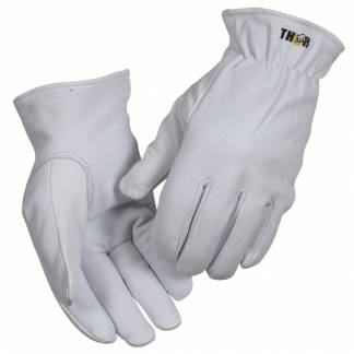 Gedeskindshandske, THOR Driver, 11, hvid, gedeskind, vinterforet