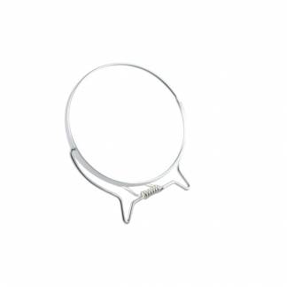 Barberspejl, &Atilde;&tilde;11,5cm, s&Atilde;&cedil;lv, vendbart, p&Atilde;&yen; fod