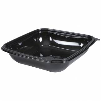 Salatsk&Atilde;&yen;l, 19x19x5cm, 750 ml, 750 ml, sort, RPET, firkantet