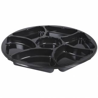 Plastbakke, 2,5cm, &Atilde;&tilde;32cm, 1400 ml, 1400 ml, sort, CPET, 7-rums *Denne vare tages ikke retur*