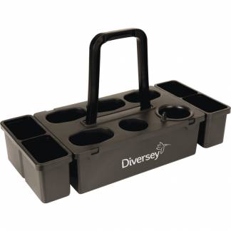 Opbevaringskurv, Diversey TASKI, sort, plast/genbrugsplast, komplet *Denne vare tages ikke retur*