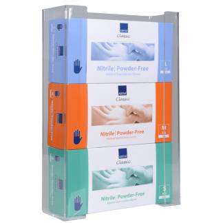 Handskestativ, klar, akryl, til 3 &Atilde;&brvbar;sker