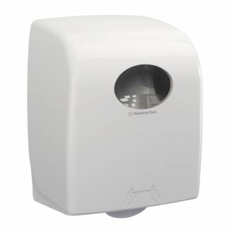 Dispenser, Kimberly-Clark Aquarius, 24,8x29,7x37,4cm, hvid, plast, til h&aring;ndkl&aelig;deruller *Denne vare tages ikke retur*