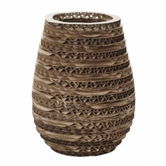 Lysestage til LED lys, Duni Feel, 12cm, &Atilde;&tilde;11cm, brun, pap *Denne vare tages ikke retur*