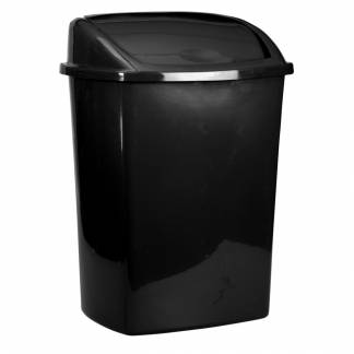 Affaldsspand, 27,2x35,2x48cm, 26 l, sort, plast, med sving l&Atilde;&yen;g, forberedt til v&Atilde;&brvbar;gmontering