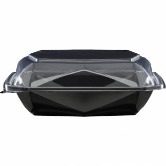Plastbakke, 18,5x18,5x7cm, 625 ml, 625 ml, sort, PS, med h&Atilde;&brvbar;ngslet l&Atilde;&yen;g, octaview *Denne vare tages ikke retur*