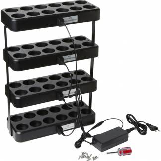 Holder til LED-ladestationer, Duni, 305x124x430mm, sort *Denne vare tages ikke retur*