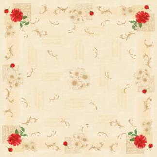 Stikdug, Dunisilk Marit, 84x84cm, creme *Denne vare tages ikke retur*