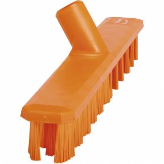 Gulvskrubbe, Vikan, orange, PP/polyester/glas, 40 cm, stive b&oslash;rsteh&aring;r, UST *Denne vare tages ikke retur*