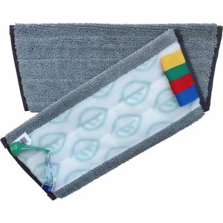 T&oslash;r- og fugtmoppe, ABENA Puri-Line Micro High, gr&aring;, mikrofiber, 30 cm, med velcro