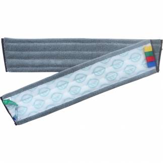 T&Atilde;&cedil;r- og fugtmoppe, ABENA Puri-Line Micro High, gr&Atilde;&yen;, mikrofiber, 60 cm, med velcro