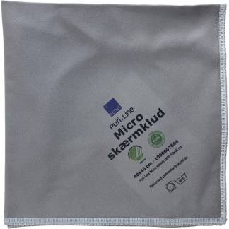 Sk&Atilde;&brvbar;rmklud, ABENA Puri-Line, 40x40cm, gr&Atilde;&yen;, mikrofiber, ridsefri