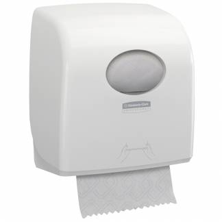 Dispenser, Kimberly-Clark Aquarius, 19,2x29,7x32,4cm, hvid, plast, til h&Atilde;&yen;ndkl&Atilde;&brvbar;deruller