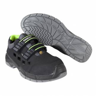 Sikkerhedssko, Mascot Alpamayo, 44, sort, SRC, S1P, ESD, velcro, tekstils&oslash;mv&aelig;rn, kompositt&aring;v&aelig;rn, stigegreb, metalfri, herre