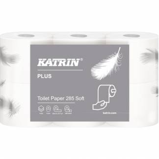 Toiletpapir, Katrin Plus, 3-lags, 35,6m x 9,7cm, &Oslash;120mm, hvid, 100% nyfiber