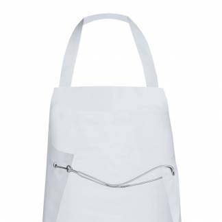 Forkl&Atilde;&brvbar;de, B&Atilde;&curren;ren, 110x90cm, 350 micron, hvid, PU, s&Atilde;&cedil;ml&Atilde;&cedil;s, krog-lukning, svejset halsb&Atilde;&yen;nd, flergangs