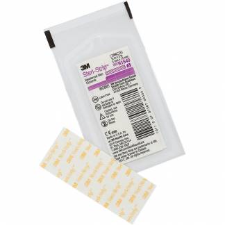 Strip, Steri-strip, 75x3mm, hvid, forst&aelig;rket, ark a 5 strips