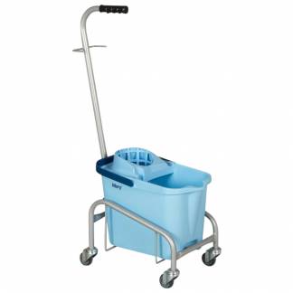 Spandvogn, Tina Trolleys, 1100x350x800mm, gr&Atilde;&yen;, st&Atilde;&yen;l, med spand