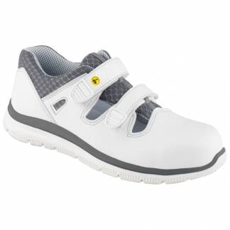 Sikkerhedssko, Euro-Dan Dynamic, 38, hvid, SRC, S1C, ESD, velcro, st&Atilde;&yen;lt&Atilde;&yen;v&Atilde;&brvbar;rn, vidde 12