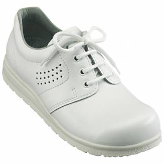 Sko, Euro-Dan Classic, 46, hvid, SRC, O1, sn&Atilde;&cedil;re, perforeret, vidde 13