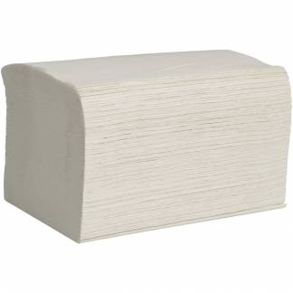 Dispenserserviet, 2-lags, interfold, 16,5x21,2cm, hvid, genbrugspapir