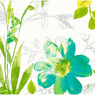 Middagsserviet, Dunisoft Summertime Blue, 1/4 fold, 40x40cm, gr&Atilde;&cedil;n, airlaid *Denne vare tages ikke retur*