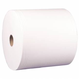 V&aelig;rkstedsrulle, ABENA Care-Ness Excellent, 2-lags, 380m x 26,5cm, &Oslash;33cm, hvid, 100% nyfiber