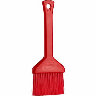 Levnedsmiddelpensel, Vikan, r&Atilde;&cedil;d, polyester/PP/rustfrit st&Atilde;&yen;l, 7 cm, bl&Atilde;&cedil;de b&Atilde;&cedil;rsteh&Atilde;&yen;r