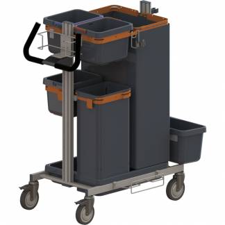 Reng&Atilde;&cedil;ringsvogn, Diversey TASKI Nano, medium, Abena, 980x610x1100mm, gr&Atilde;&yen;, metal/plast