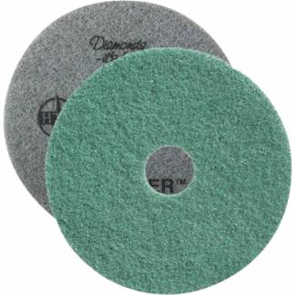 Gulvrondel, Diversey TASKI Twister, 15", &Oslash;380mm, gr&oslash;n, RPET, diamant, til daglig reng&oslash;ring