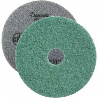 Gulvrondel, Diversey TASKI Twister, 14", &Oslash;356mm, gr&oslash;n, RPET, diamant, til daglig reng&oslash;ring