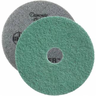 Gulvrondel, Diversey TASKI Twister, 21", &Atilde;&tilde;533mm, gr&Atilde;&cedil;n, RPET, diamant, til daglig reng&Atilde;&cedil;ring