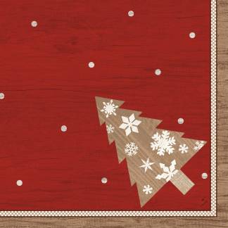 Middagsserviet, Dunisoft, 1/4 fold, 40x40cm, r&Atilde;&cedil;d, airlaid, Alps *Denne vare tages ikke retur*