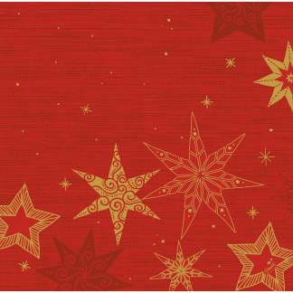 Middagsserviet, Dunisoft Star Stories, 1/4 fold, 40x40cm, r&Atilde;&cedil;d, airlaid *Denne vare tages ikke retur*