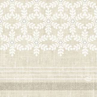 Frokostserviet, Duni Linen Snow, 3-lags, 1/4 fold, 33x33cm, creme, nyfiber *Denne vare tages ikke retur*