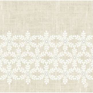 Middagsserviet, Duni Linen Snow, 3-lags, 1/4 fold, 40x40cm, creme, nyfiber *Denne vare tages ikke retur*