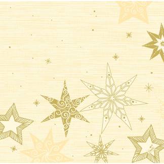 Middagsserviet, Dunisoft Star Stories, 1/4 fold, 40x40cm, buttermilk, airlaid *Denne vare tages ikke retur*