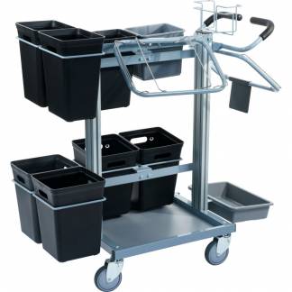 Affaldsvogn, Tina Trolleys, s&oslash;lv, til kildesortering *Denne vare tages ikke retur*