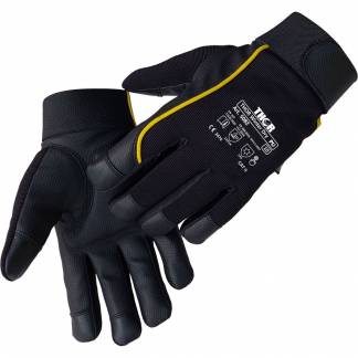 Syntetisk PU l&aelig;derhandske, THOR Winter, 11, sort, PU i h&aring;ndfladen