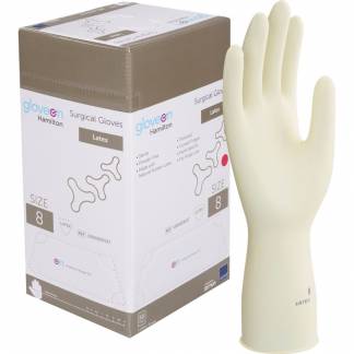 Operationshandske, Gloveon Hamilton, 8, nature, latex, pudderfri
