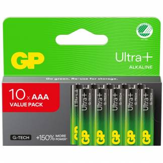 Batteri, GP Ultra Plus, Alkaline, AAA, 10-pak