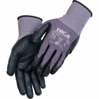 Fingerdyppet nitrilhandske, THOR Flex Tech, 11, sort, nitril/polyester