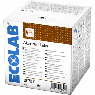Maskinrens, Ecolab Absorbit, Tabs til k&oslash;kkenmaskine, uden farve og parfume, 60stk