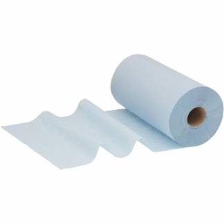 H&aring;ndkl&aelig;derulle, Kimberly-Clark Wypall L10, 1-lags, Mini, 56,1m x 24cm, &Oslash;3,8cm, bl&aring;, genanvendt papir, med spiralhylse