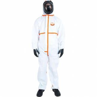 Beskyttelsesdragt, WeePro WeePro Max +, 3XL, hvid, elastik ved h&aelig;tte, ankler og talje, engangs *Denne vare tages ikke retur*