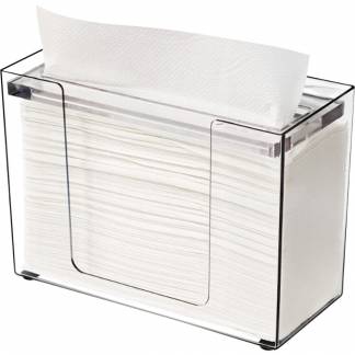Borddispenser, Katrin, 22,5x10,5x16,5cm, plast, gennemsigtig, til interfold servietter