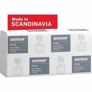 H&aring;ndkl&aelig;deark, Katrin Plus, 2-lags, Z-fold, 24x20,3cm, 8 cm, hvid, nyfiber