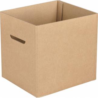 Transportkasse, 24,5x19x25cm, brun, pap, 1-rums,  lille, med h&aring;ndtag