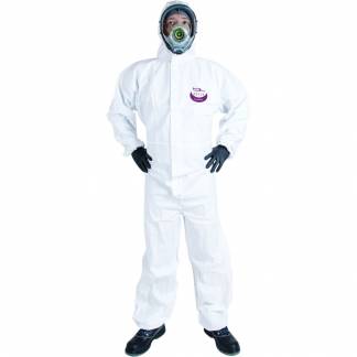 Beskyttelsesdragt, Weepro, L, hvid, nonwoven/PE, usteril, Type 5B/6B, enkeltforpakket, engangs
