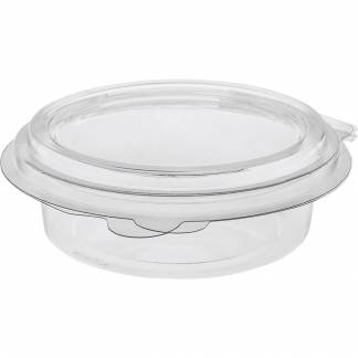 Salatb&aelig;ger, 3,5cm, &Oslash;10,1cm, 165 ml, klar, RPET, rund med h&aelig;ngslet l&aring;g